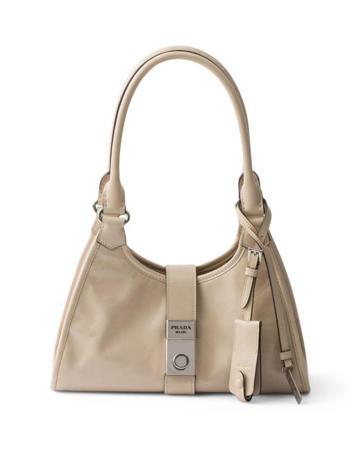 Prada Natural Small Leather Tote Bag