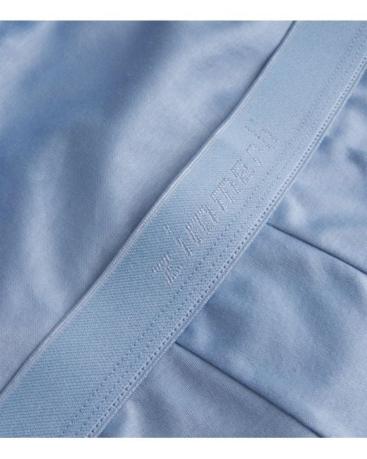 Zimmerli of Switzerland Blue Stretch-Cotton Boxer Briefs for men