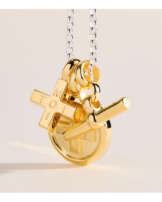 Tilly Sveaas Metallic Plated Moi + Toi Cluster Necklace