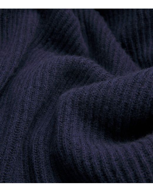 MAX&Co. Blue Cashmere Ribbed Rollneck Sweater