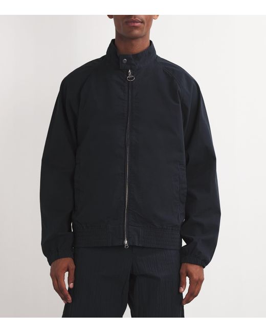 Barbour Blue Cotton Royston Harrington Jacket for men