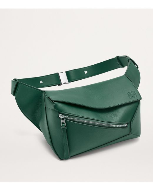 Loewe Green Small Leather Puzzle Bag