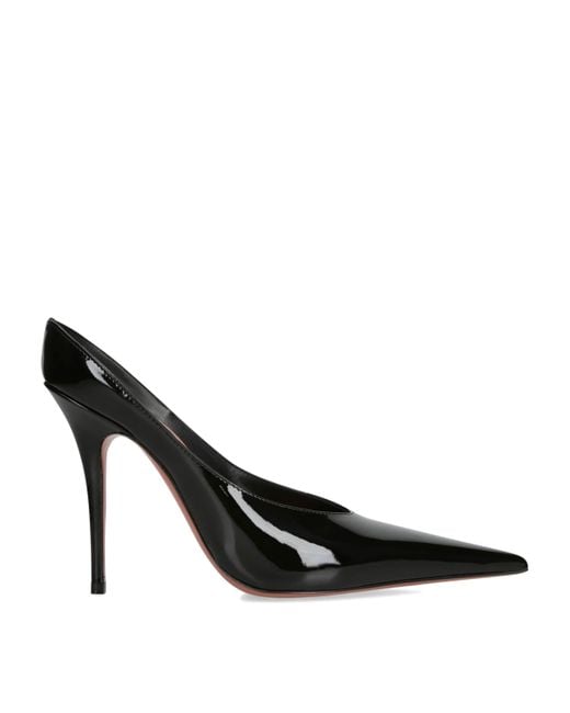 AMINA MUADDI Black Patent Leather Anok Mules 105