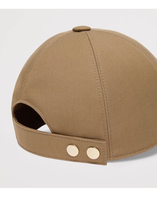 Max Mara Natural Cotton Monogram Cap