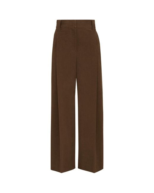 Brunello Cucinelli Brown Moleskin Sartorial Trousers