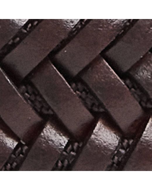 Emporio Armani Brown Leather Woven Belt for men