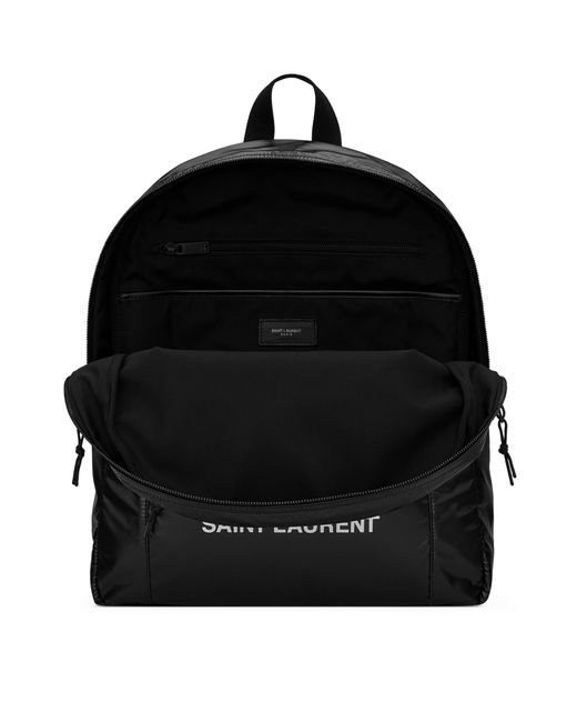 Saint Laurent Black Nuxx Logo Backpack for men