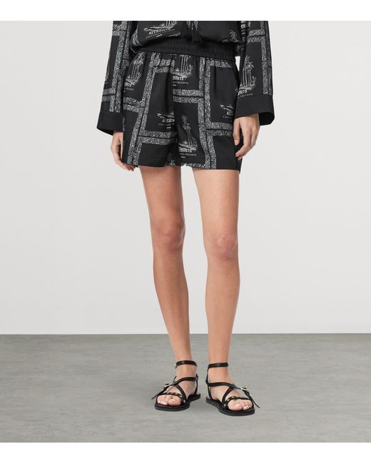 AllSaints Black Lightweight Lettie Shorts