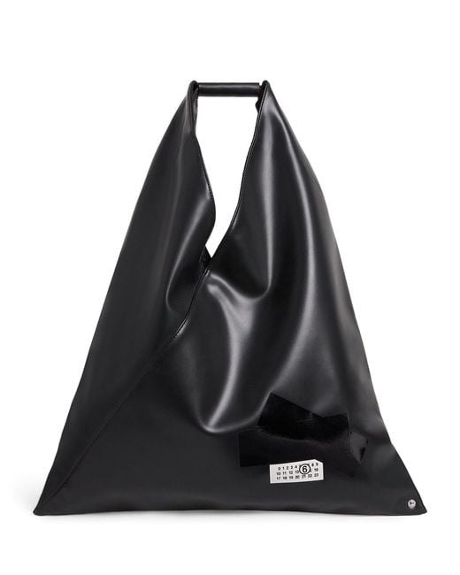 MM6 by Maison Margiela Black Medium Archive Tape Tote Bag for men
