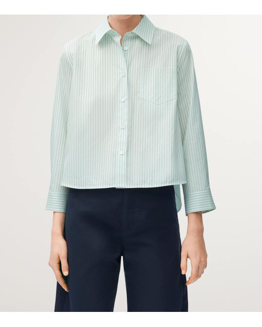 Loewe Green Striped Anagram Trapeze Shirt