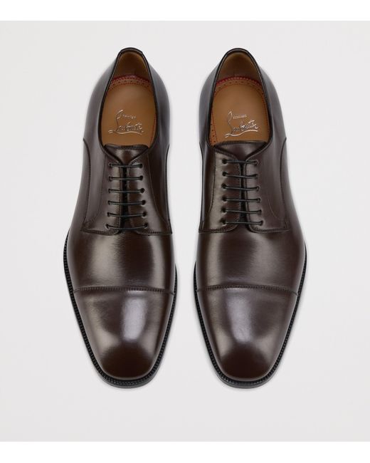 Christian Louboutin Brown Top 5 Leather Derby Shoes for men