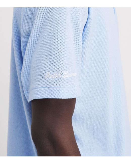 Polo Ralph Lauren Blue X Wimbledon Cotton Mesh Polo Shirt for men