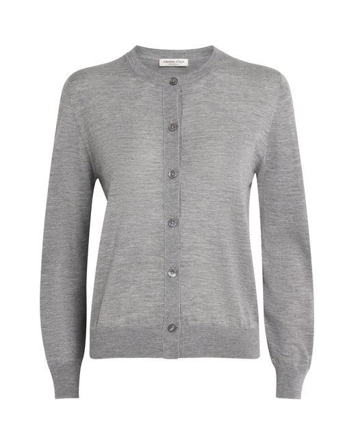 Johnstons Gray Cashmere Honor Cardigan