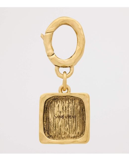 Saint Laurent Metallic Cassandre Square Charm