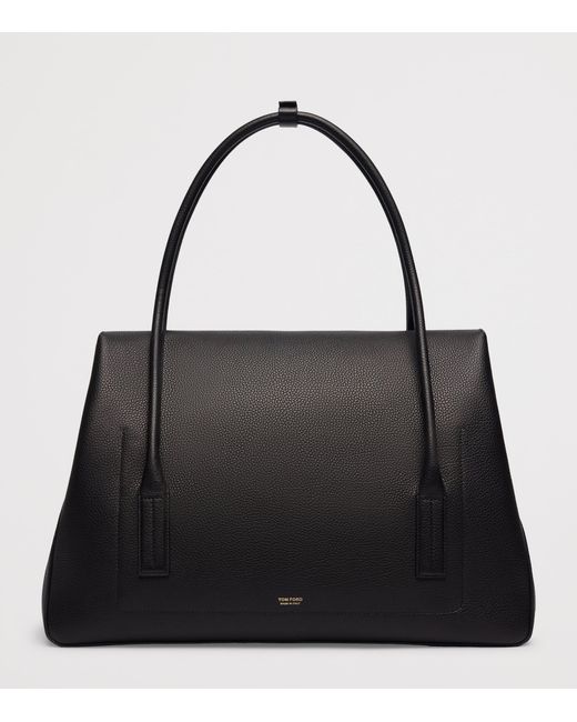 Tom Ford Black Leather Eclipse Shoulder Bag