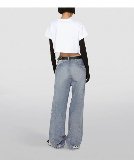 Dolce & Gabbana White Kim Cropped T-Shirt