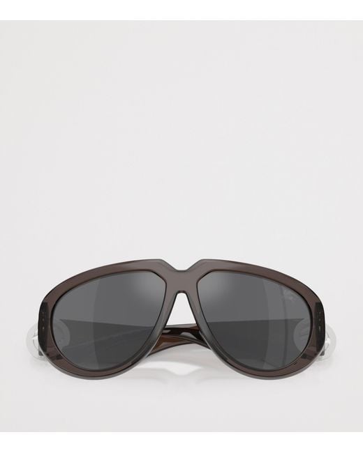Burberry Gray Pilot Sunglasses