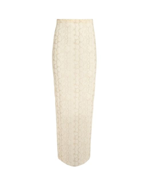 Skims White Milky Sheer Maxi Skirt