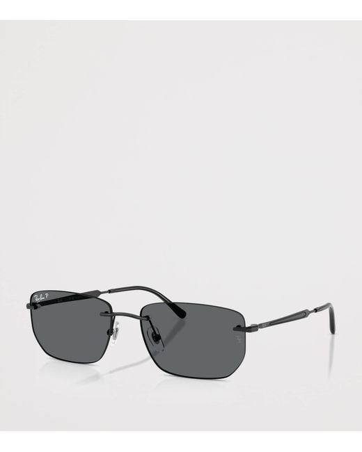 Ray-Ban Gray Rb3768 Metal Irregular Sunglasses