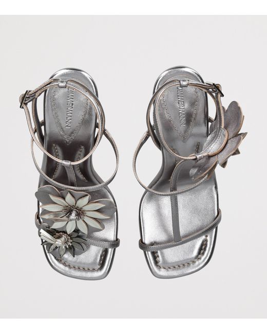Zimmermann Metallic Belara Sandals 85