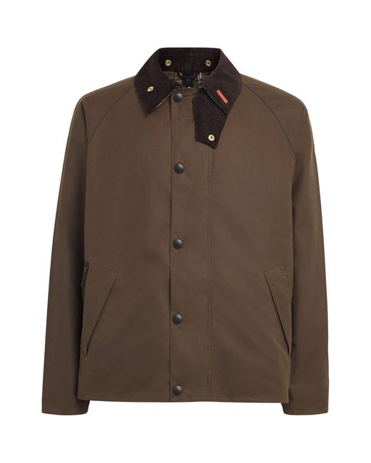 Barbour Brown Waxed Cotton Transport Jacket for men