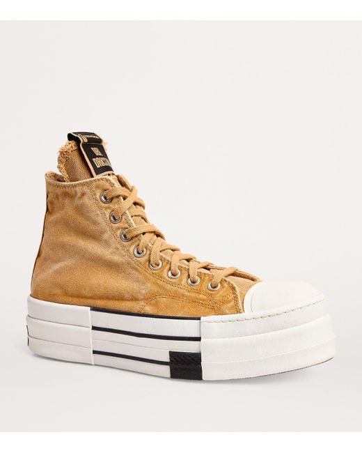 Rick Owens Natural X Drkshdw Dbl Drkstr High-Top Sneakers for men