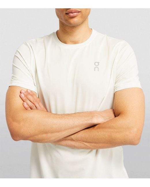 On Shoes White Short-sleeve Core Running T-shirt for men
