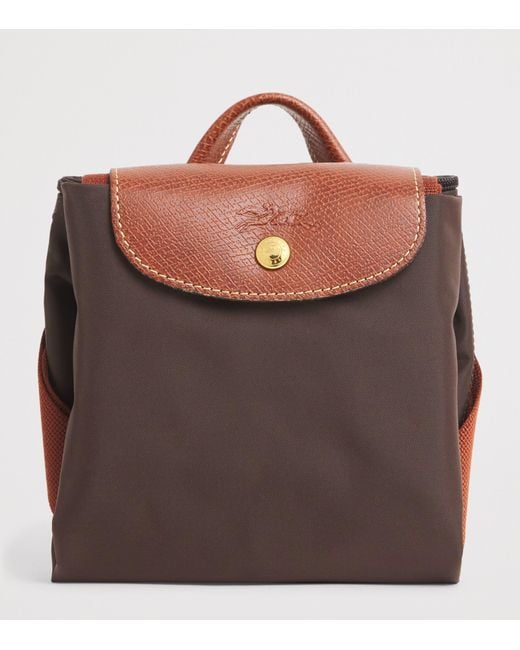 Longchamp Brown Medium Le Pliage Original Backpack