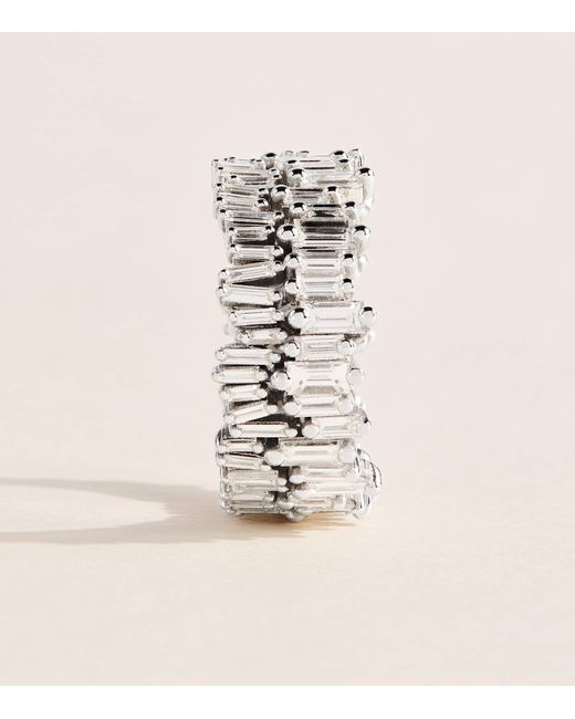 Suzanne Kalan Natural And Diamond Classic Short Stack Eternity Ring