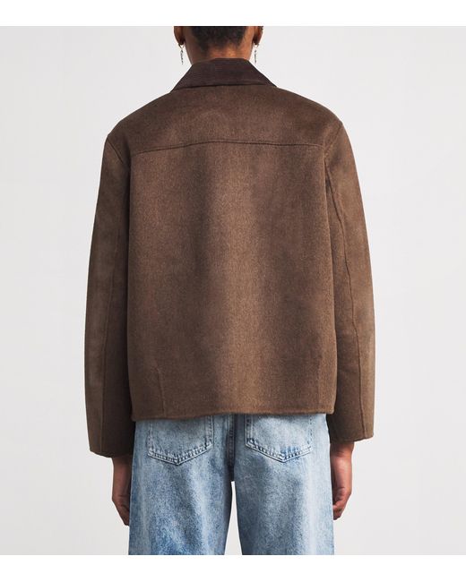 Claudie Pierlot Brown Wool-Blend Barn Jacket