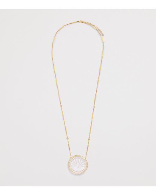 Jacquie Aiche Metallic Large, Diamond And Quartz Sunshine Necklace