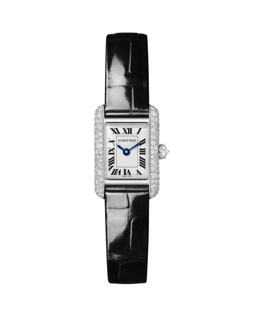 Cartier White And Diamond Tank Louis Watch