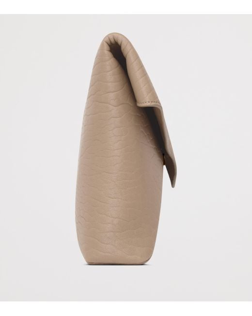 Saint Laurent Natural Large Leather Cassandre Envelope Pouch
