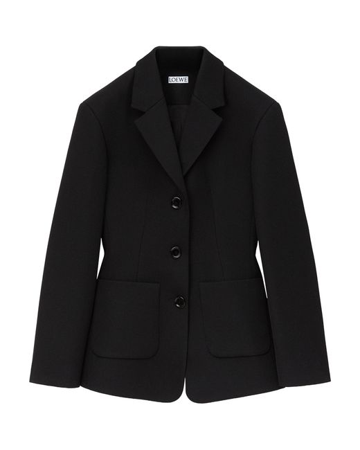 Loewe Black Wool-Blend Blazer