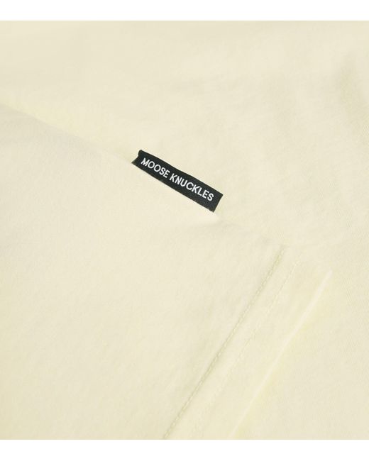 Moose Knuckles Natural Cotton Logo Duluth T-Shirt for men