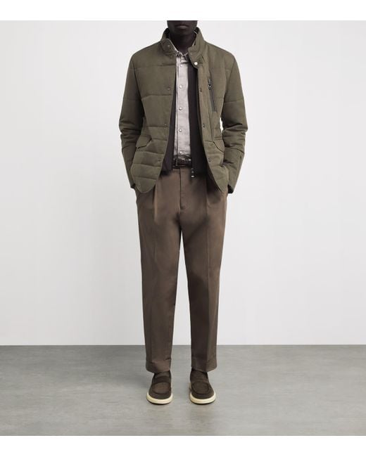 Pal Zileri Green Padded Jacket for men