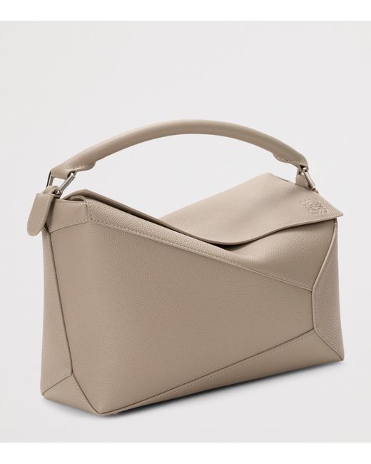 Loewe Metallic Medium Leather Puzzle Edge Top-Handle Bag