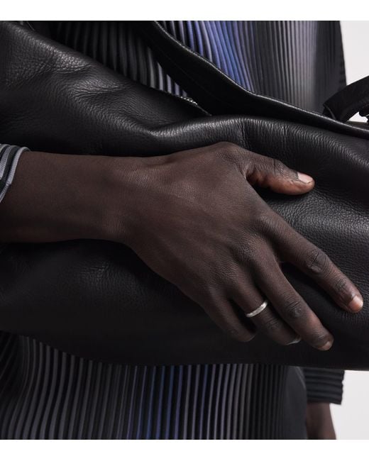 Bleue Burnham Natural Sterling Oak Band Ring for men