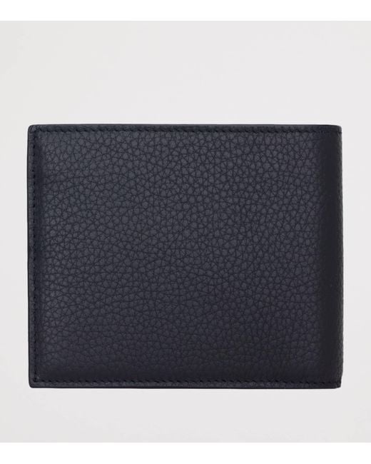 Saint Laurent Blue Leather Cassandre Bifold Wallet for men