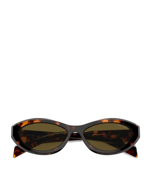 Prada Green Tortoiseshell Irregular Sunglasses