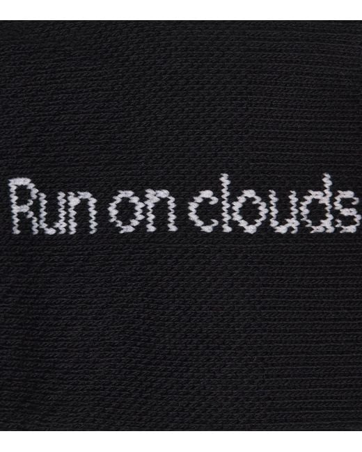 On Shoes Black Logo Socks