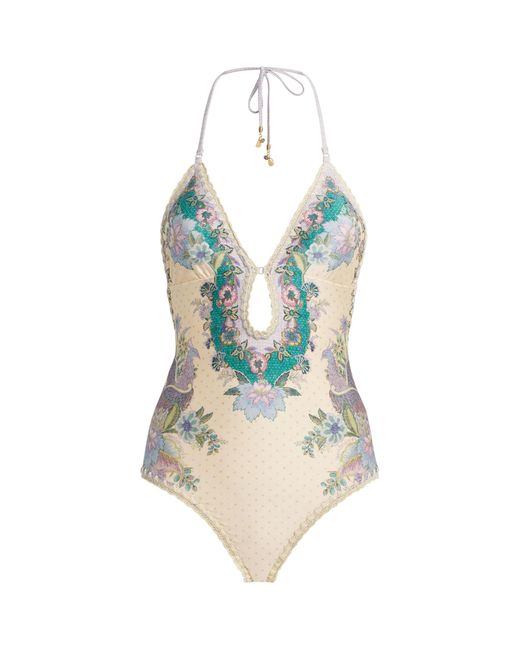 Zimmermann Blue Crochet Indra Swimsuit