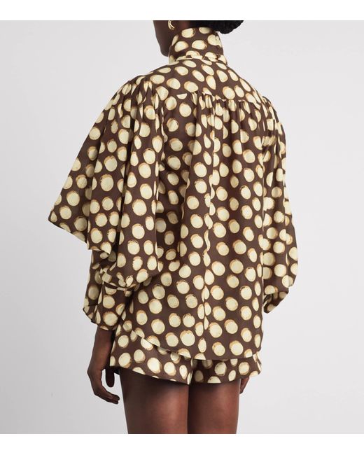 ALÉMAIS Natural Cotton-Silk Paula Blouse