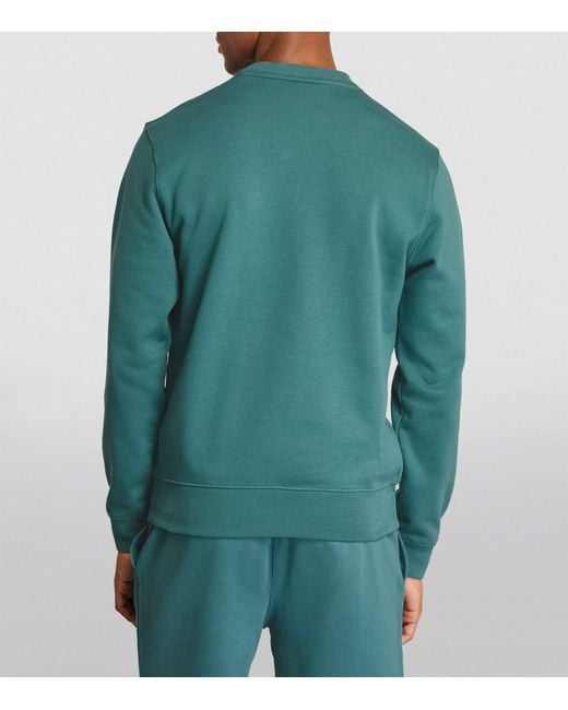Lacoste Green Flocked-fleece Logo Sweatshirt for men