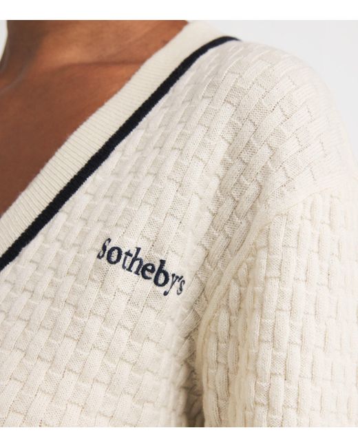 FRAME Natural X Sotheby's Cashmere V-Neck Sweater