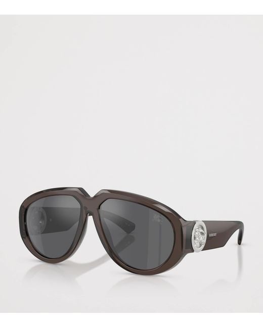 Burberry Gray Pilot Sunglasses