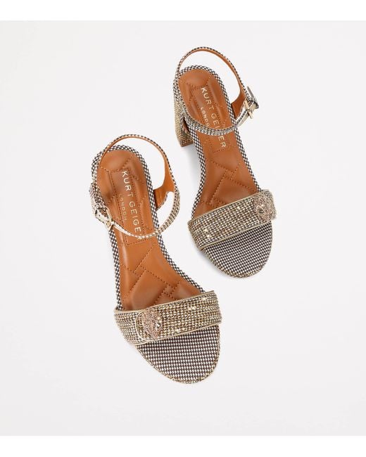 Kurt Geiger Metallic Kensington Langley Heeled Sandals