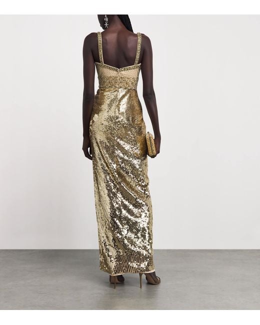 Jenny Packham Metallic Only You Column Gown
