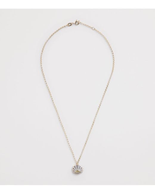 L'Atelier Nawbar Metallic Diamond, Citrine And Pearl N*93 Sun Dawn Necklace