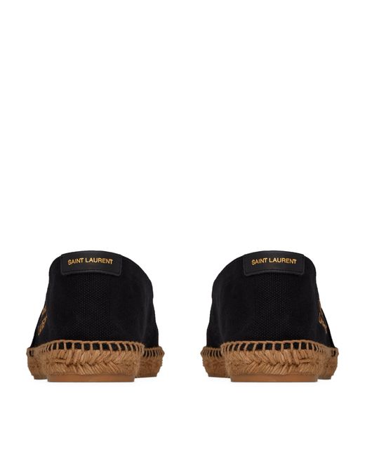 Saint Laurent Black Monogram Espadrilles for men